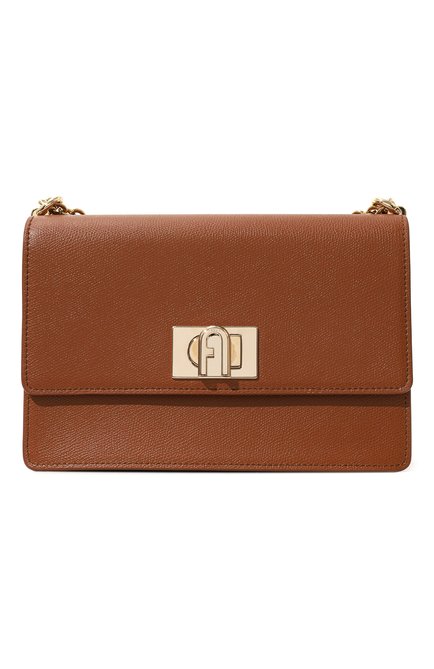 Женская сумка furla 1927 FURLA коричневого цвета, арт. BAFIACO/ARE000 | Фото 1 (Материал: Натуральная кожа; Сумки-технические: Сумки через плечо; Ремень/цепочка: На ремешке; Размер: small)
