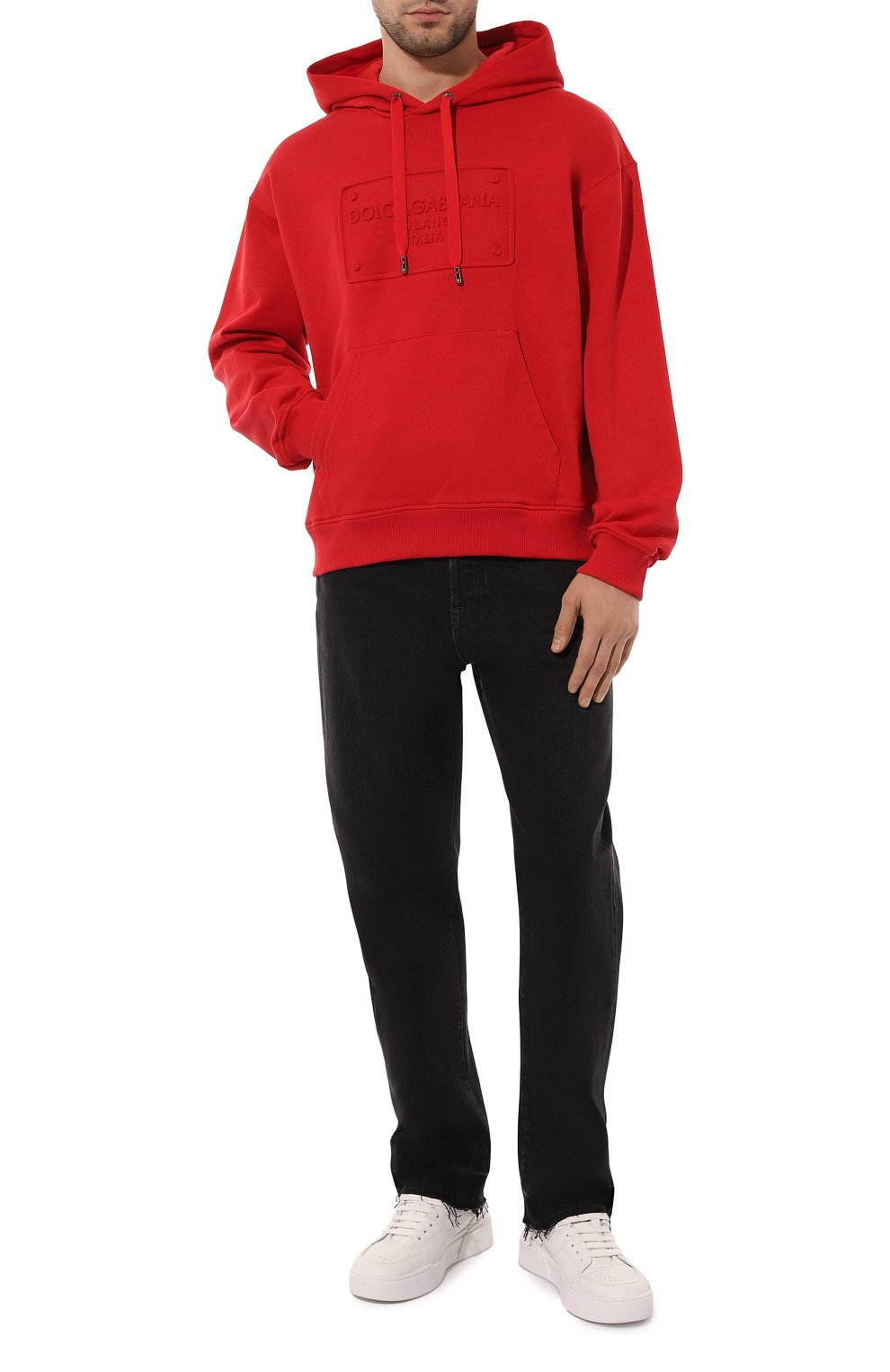 Dolce and gabbana red on sale hoodie