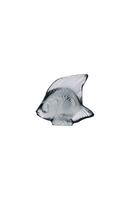 Фигурка рыбка LALIQUE серого цвета, арт. 3001400 | Фото 1 (Статус проверки: Проверена категория; Интерьер_коллекция: Fish; Ограничения доставки: fragile-2)