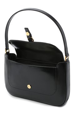 Женская сумка miranda BY FAR черного цвета, арт. 19PFMDASBLWMED | Фото 4 (Сумки-технические: Сумки top-handle; Материал: Натуральная кожа; Материал сплава: Проставлено; Драгоценные камни: Проставлено)
