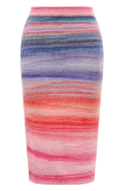 Женская шерстяная юбка MISSONI розового цвета, арт. WH0F/BK025H | Фото 1 (Драгоценные камни: Проставлено; Длина Ж (юбки, платья, шорты): Миди; Материал сплава: Проставлено; Материал внешний: Шерсть)