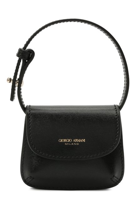 Женская сумка GIORGIO ARMANI черного цвета, арт. Y1H377/YTF4A | Фото 1 (Материал: Натуральная кожа; Сумки-технические: Сумки top-handle, Сумки через плечо; Размер: mini)