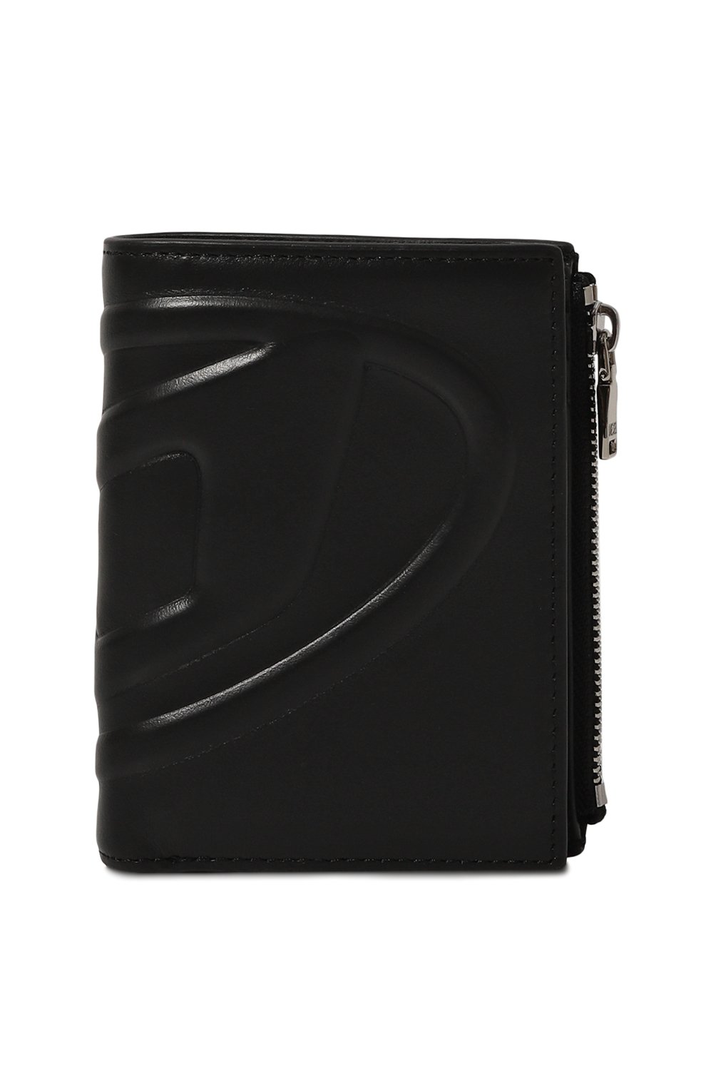 Женский кожаный футляр для кредитных карт DIESEL черного цвета, арт. X09738/P5470 | Фото 1 (Материал: Натуральная кожа; Материал сплава: Проставлено; Нос: Не проставлено)