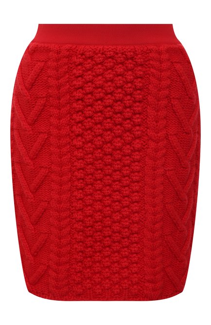 Женская шерстяная юбка BOTTEGA VENETA красного цвета, арт. 651747/V0IL0 | Фото 1 (Длина Ж (юбки, платья, шорты): Мини; Стили: Романтичный; Кросс-КТ: Трикотаж; Женское Кросс-КТ: Юбка-одежда; Материал внешний: Шерсть; Региональные ограничения белый список (Axapta Mercury): RU)