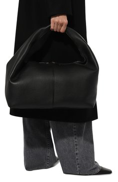 Женская сумка panier grand FRENZLAUER черного цвета, арт. GRAND PANIER | Фото 2 (Сумки-технические: Сумки top-handle; Материал: Натуральная кожа; Материал сплава: Проставлено; Драгоценные камни: Проставлено; Размер: large)