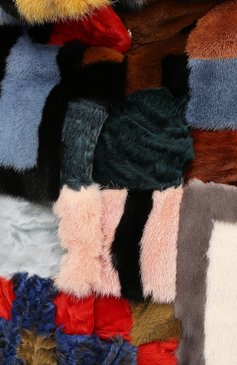 Женская шуба из меха норки и овчины YVES SALOMON разноцветного цвета, арт. 9WYM43697VLAF | Фото 5 (Женское Кросс-КТ: Мех; Рукава: Длинные; Материал внешний: Натуральный мех; Длина (верхняя одежда): До колена; Материал подклада: Шелк)