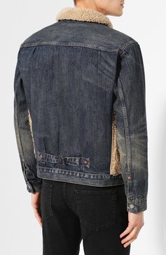 Мужская джинсовая куртка RRL синего цвета, арт. 782753426 | Фото 4 (Кросс-КТ: Куртка, Деним; Рукава: Длинные; Материал внешний: Хлопок, Деним; Материал подклада: Синтетический материал; Мужское Кросс-КТ: Верхняя одежда; Длина (верхняя одежда): Короткие; Статус проверки: Проверена категория)