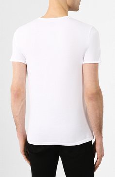 Мужская хлопковая футболка BISIBIGLIO белого цвета, ар�т. MARYLIN RISATA | Фото 4 (Рукава: Короткие; Длина (для топов): Стандартные; Стили: Гранж; Принт: С принтом; Мужское Кросс-КТ: Футболка-одежда; Материал внешний: Хлопок)