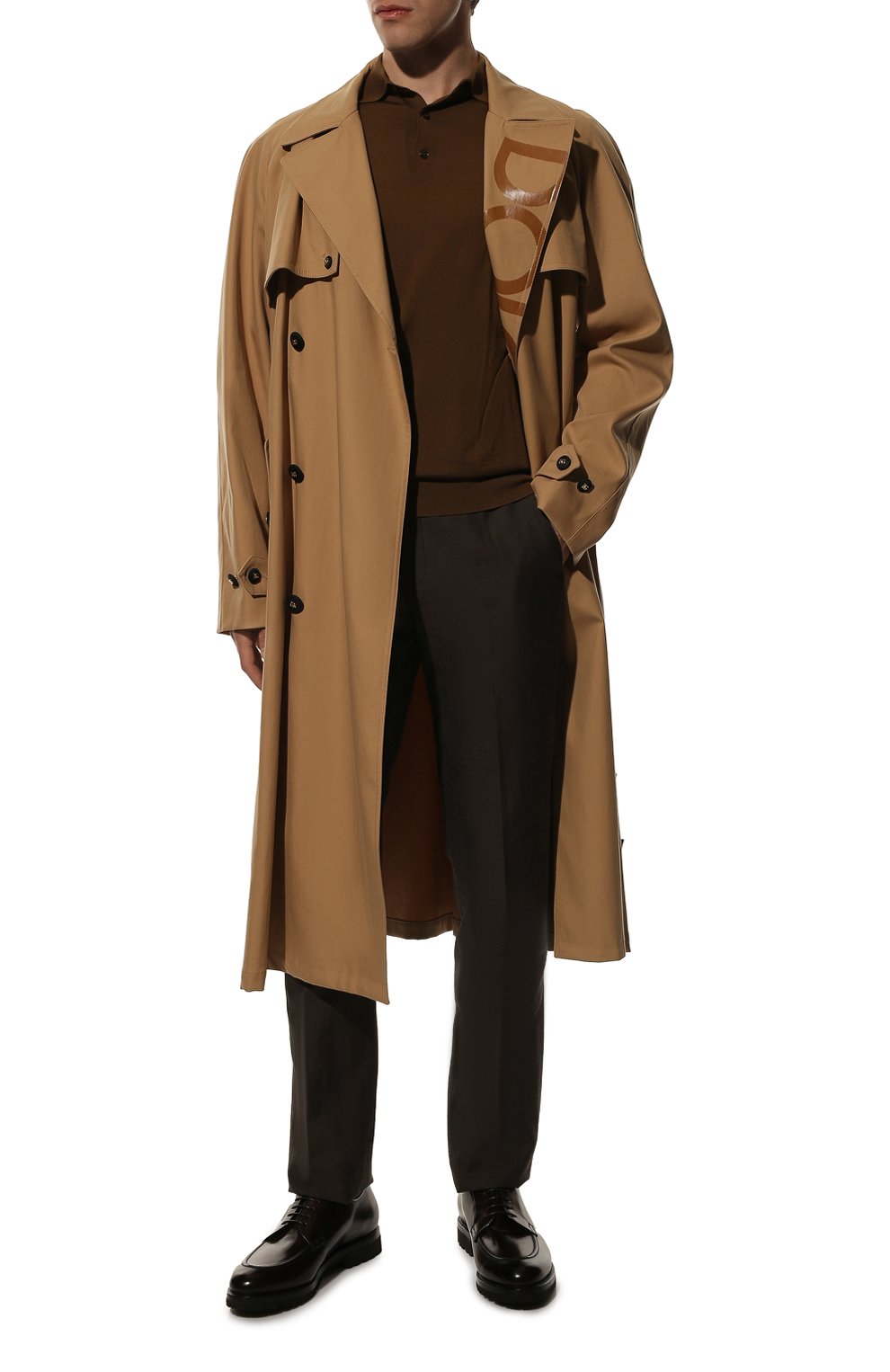 Мужские кожаные дерби BARRETT темно-коричневого цвета, арт. 192U003.66/BETIS CREAM | Фото 2 (Материал внутренний: Натуральная кожа; Стили: Классический)