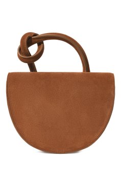 Женская сумка pretzel YUZEFI коричневого цвета, арт. YUZRS23-HB-PRZ-47 | Фото 6 (Сумки-технические: Сумки top-handle; Материал: Натуральная кожа; Ремень/цепочка: На ремешке; Размер: small)