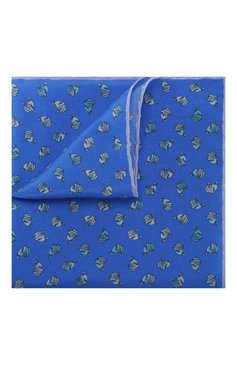 Мужской шелковый платок LANVIN синего цвета, арт. 2918/HANDKERCHIEF | Фото 1 (Материал: Текстиль, Шелк)