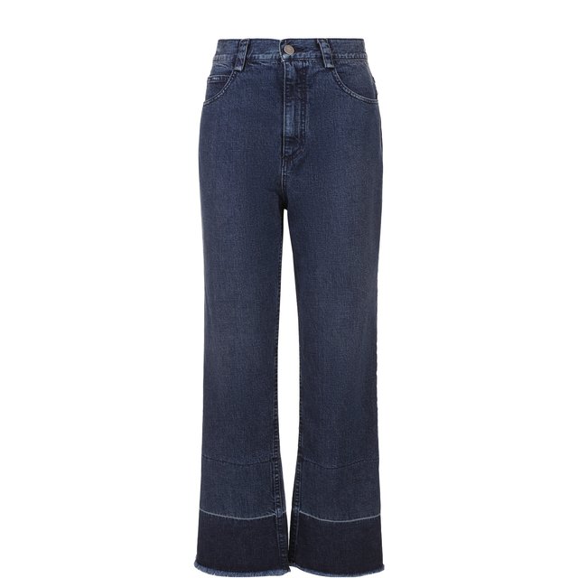 фото Укороченные расклешенные джинсы с бахромой rachel comey
