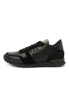 Мужские кожаные кроссовки rockstud VALENTINO черного цвета, арт. VY2S0748/VRJ | Фото 3 (Региональные ограничения белый список (Axapta Mercury): RU; Стили: Классический; Материал утеплителя: Без утеплителя; Материал внутренний: Текстиль; Подошва: Массивная; Длина стельки: 25,0, 25,3, 25,6, 26,0, 26,3, 26,6, 27,0, 27,3, 27,6, 28,0, 28,3, 28,6, 29,0, 29,6, 30,3)