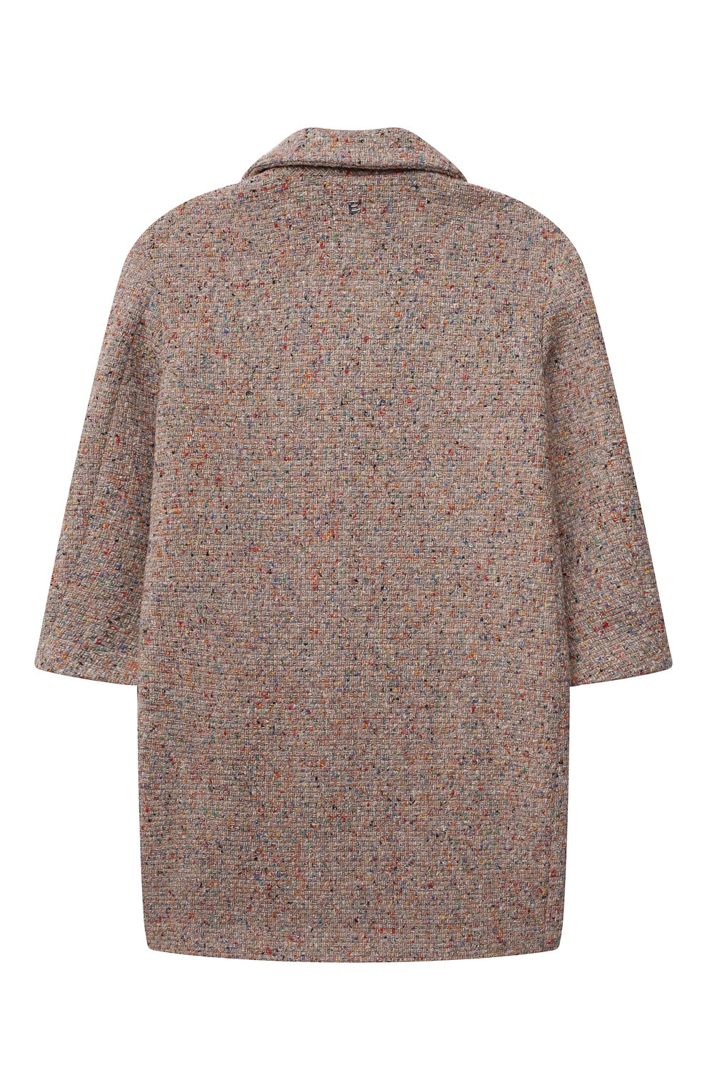 Детское пальто ERMANNO SCERVINO бежевого цвета, арт. ESFGB010 ML239 YSUNI/M-XL | Фото 2 (Рукава: Длинные; Материал внешний: Синтетический материал; Материал сплава: Проставлено; Стили: Классический; Материал подклада: Синтетический материал; Кросс-КТ: Демисезон; Драгоценные камни: Проставлено; Ростовка одежда: 13 - 15 лет | 158 см, 12 лет | 152 см, 16 лет | 164 см)