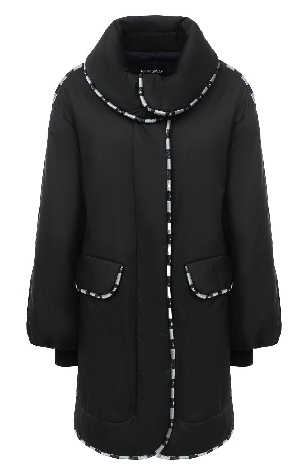 Утепленная куртка Giorgio Armani черного цвета