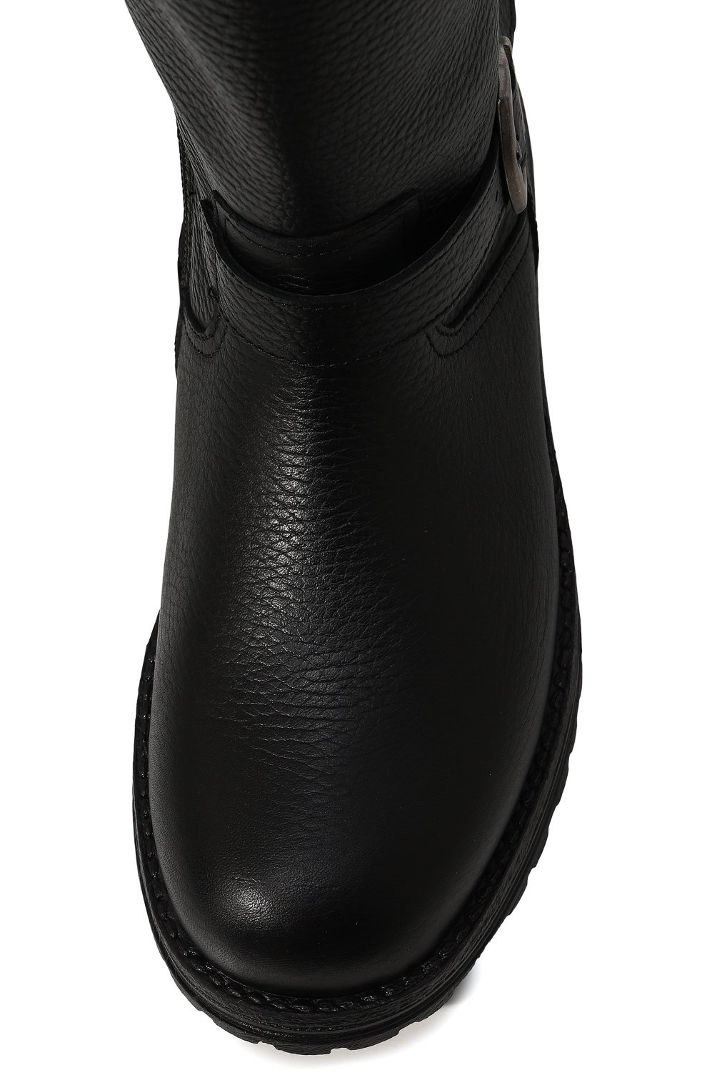 Детские кожаные сапоги RONDINELLA черного цвета, арт. 11769-1(B)/37-39 | Фото 4 (Материал утеплителя: Натуральный мех; Материал сплава: Проставлено; Нос: Не проставлено)