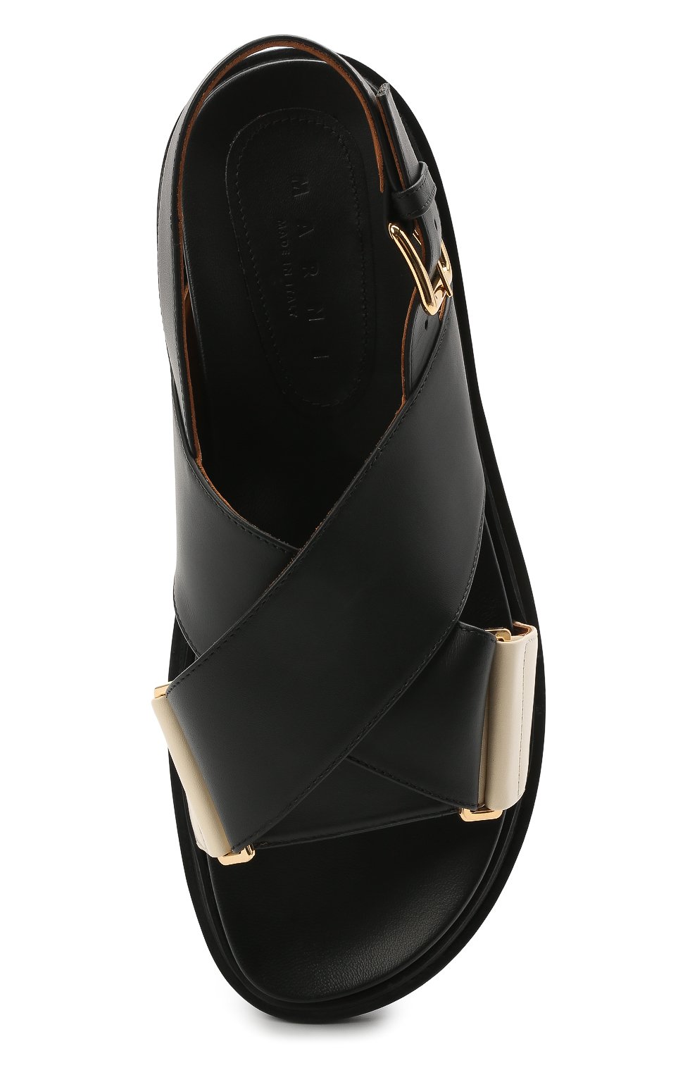 Женские кожаные сандалии MARNI черного цвета, арт. FBMS005201/P3614 | Фото 5 (Подошва: Платформа; Материал внутренний: Натуральная кожа; Региональные ограничения белый список (Axapta Mercury): RU)
