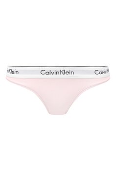 Женские трусы-стринги CALVIN KLEIN розового цвета, арт. F3786E | Фото 1 (Материал внешний: Синтетический материал, Хлопок)
