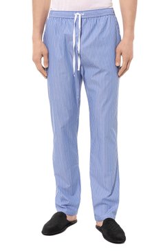 Мужские хлопковые домашние брюки VAN LAACK синего цвета, арт. CASPER/151308 | Фото 3 (Длина (брюки, джинсы): Стандартные; Кросс-КТ: домашняя одежда;  Материал сплава: Проставлено; Материал внешний: Хлопок; Драгоценные камни: Проставлено)