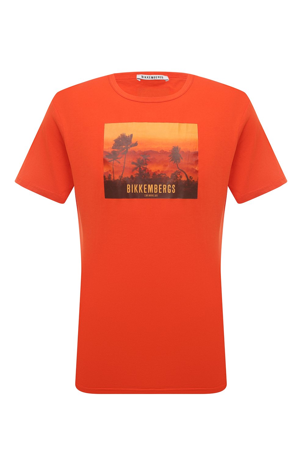 Футболки Dirk Bikkembergs, Хлопковая футболка Dirk Bikkembergs, Бангладеш, Оранжевый, Хлопок: 100%;, 13366395  - купить