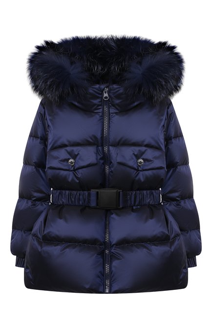 Детский комплект из пуховой куртки и комбинезона CHEPE темно-синего цвета, арт. 391047 | Фото 2 (Кросс-КТ НВ: Утепленные)