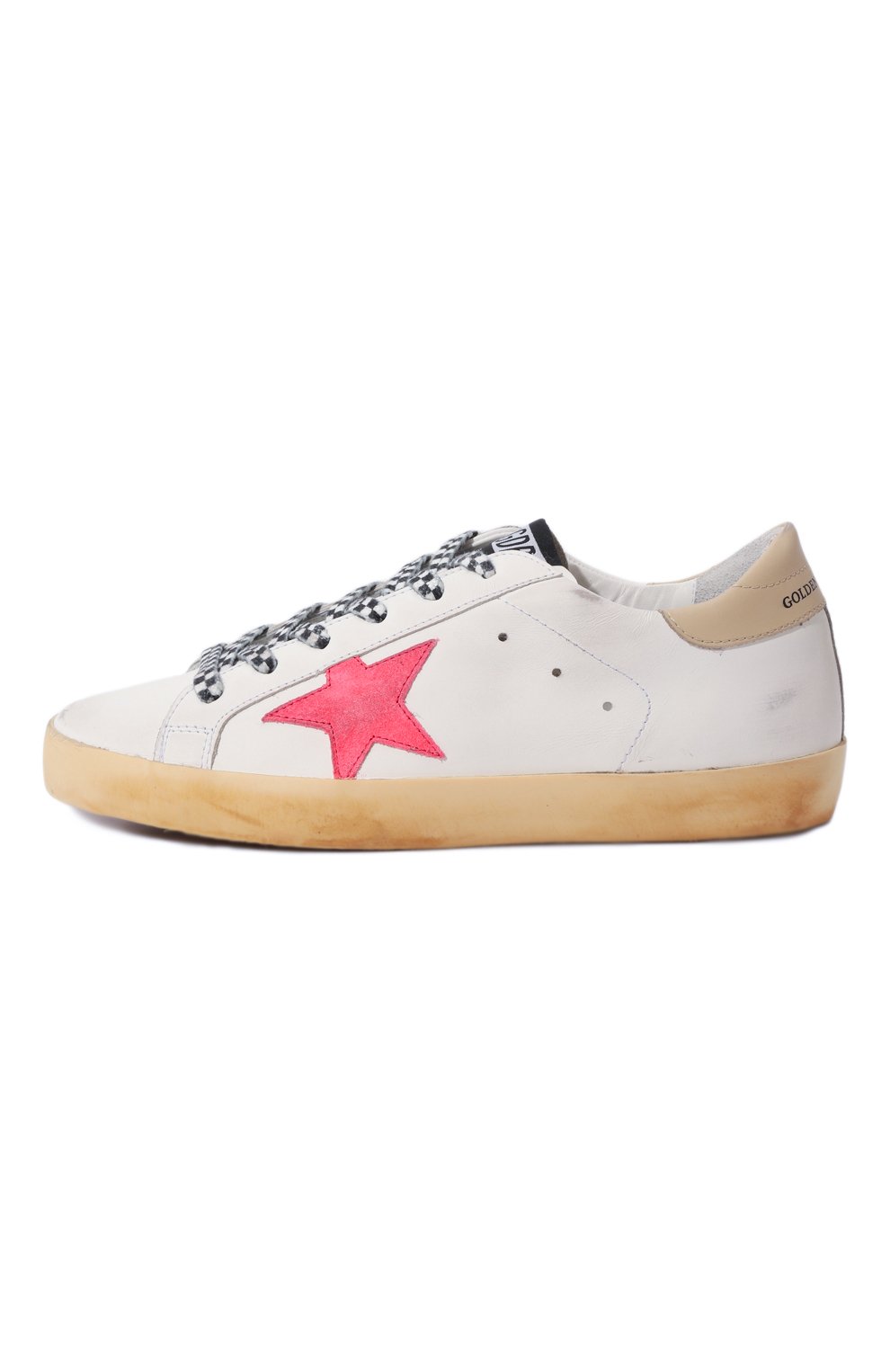 Кожаные кеды Super-Stars Golden Goose Deluxe Brand  GWF00101.F003195 Фото 4