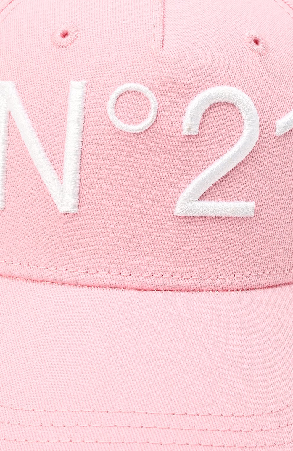 Детская хлопковая бейсболка N21 светло-розового цвета, арт. N2143F/N0041/N21F1U | Фото 3 (Материал: Текстиль, Хлопок)