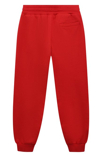 Детские хлопковые джоггеры DOLCE & GABBANA красного цвета, арт. L4JPFL/G7IXP/2-6 | Фото 2 (Материал внешний: Хлопок; Мальчики Кросс-КТ: Джоггеры-одежда)