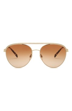 Женские солнцезащитные очки VALENTINO коричневого цвета, арт. 2048-300313 | Фото 3 (Тип очков: С/з; Материал: Металл; Очки форма: Авиаторы)