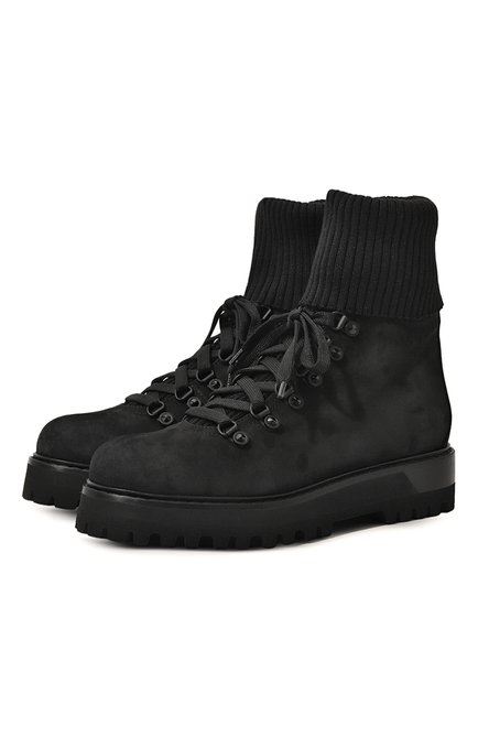Женские замшевые ботинки st. moritz LE SILLA черного цвета по цене 128500 руб., арт. 7506R040M1PPP0W | Фото 1