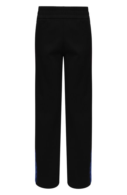 Женские брюки OFF-WHITE черного цвета, арт. 0WVI015S22JER001 | Фото 1 (Материал внешний: Хлопок, Синтетический материал; Длина (брюки, джинсы): Стандартные; Женское Кросс-КТ: Брюки-одежда; Силуэт Ж (брюки и джинсы): Прямые; Стили: Спорт-шик)