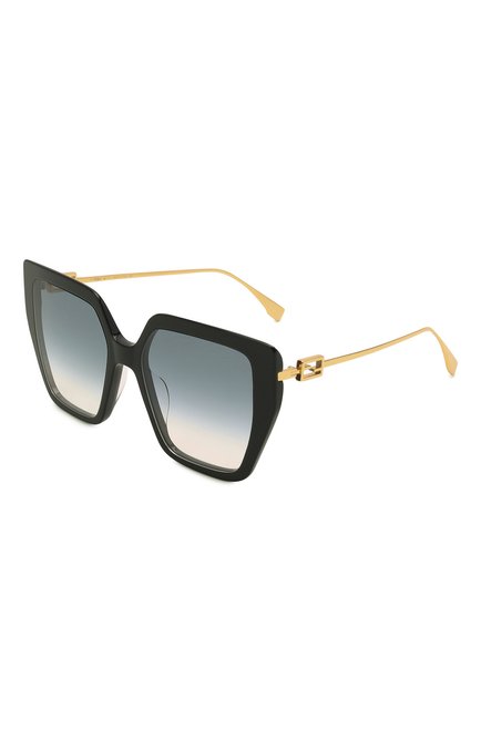 Женские солнцезащитные очки FENDI черного цвета, арт. FE40012U 01B | Фото 1 (Тип очков: С/з; Оптика Гендер: оптика-женское; Очки форма: Квадратные)