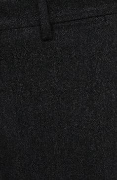 Мужские брюки из шерсти и кашемира MARCO PESCAROLO темно-серого цвета, арт. SLIM80/ZIP/4431 | Фото 5 (Материал внешний: Шерсть; Длина (брюки, джинсы): Стандартные; Случай: Повседневный; Материал подклада: Хлопок; Стили: Кэжуэл)