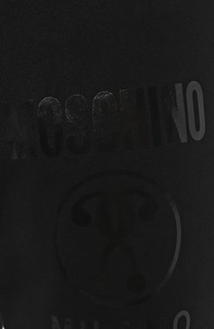 Мужские хлопковые джоггеры MOSCHINO черного цвета, арт. A0301/7028 | Фото 5 (Длина (брюки, джинсы): Стандартные; Материал сплава: Проставлено; Материал внешний: Хлопок; Стили: Спорт-шик; Драгоценные камни: Проставлено; Силуэт М (брюки): Джоггеры)