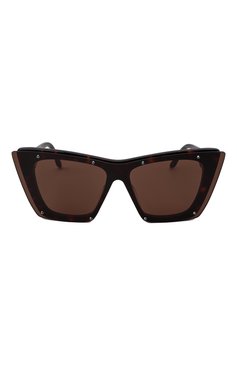Женские солнцезащитные очки ALEXANDER MCQUEEN темно-коричневого цвета, арт. AM0361S 002 | Фото 3 (Тип очков: С/з; Оптика Гендер: оптика-женское; Очки форма: Cat-eye)