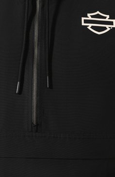Мужская анорак garage HARLEY-DAVIDSON черного цвета, арт. 97423-20VH | Фото 5 (Кросс-КТ: Куртка, Ветровка; Рукава: Длинные; Материал внешний: Хлопок; Мужское Кросс-КТ: Верхняя одежда; Длина (верхняя одежда): Короткие)
