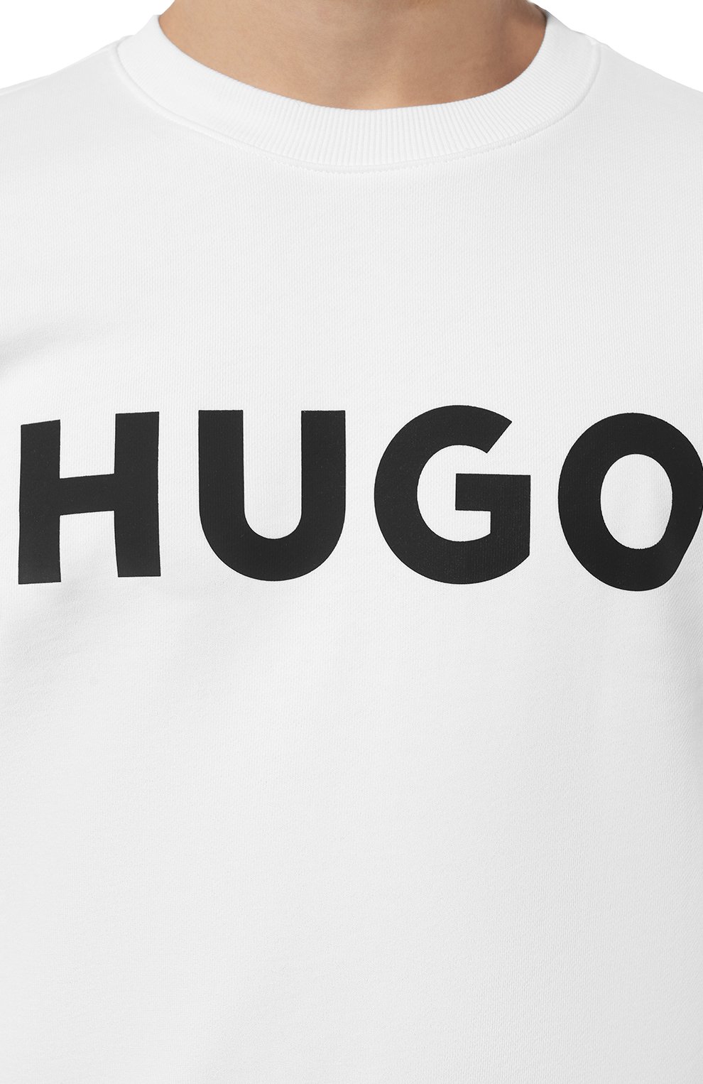 Хлопковый свитшот HUGO 50477328, цвет белый, размер 48 - фото 5