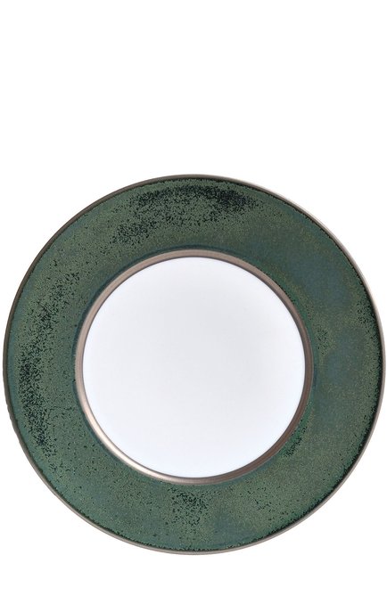 Сервировочная тарелка email BERNARDAUD темно-зеленого цвета, арт. 5113/2134 | Фото 1 (Статус проверки: Проверена категория; Ограничения доставки: fragile-2)