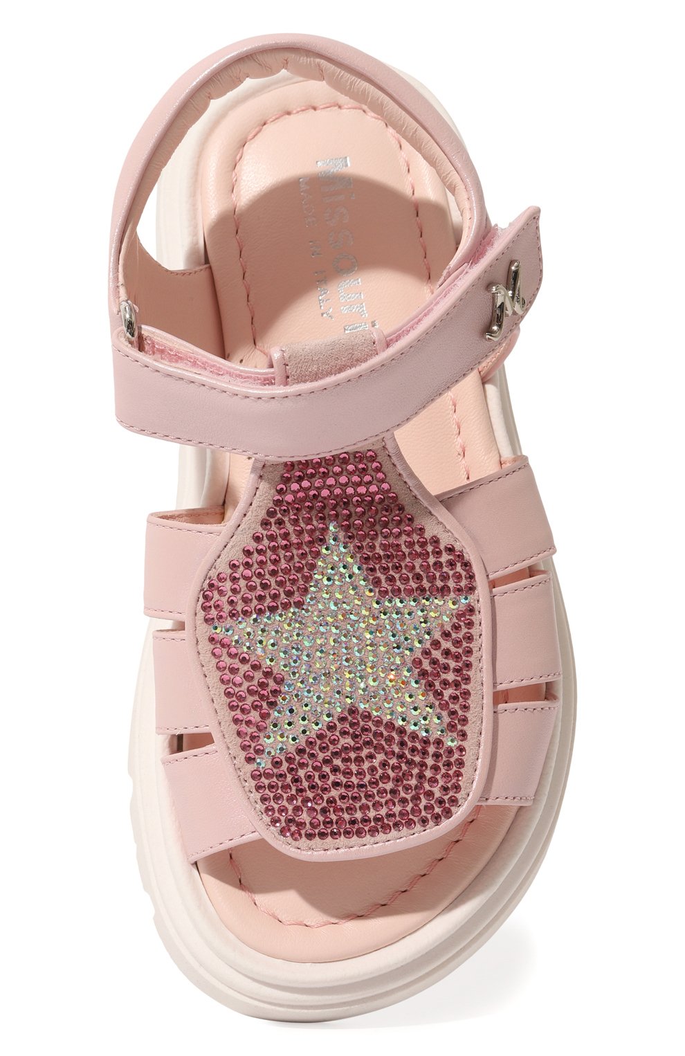 Детские кожаные сандалии MISSOURI розового цвета, арт. 5259 A/27-30 | Фото 4 (Материал внутренний: Натуральная кожа)