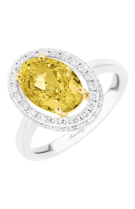 Женские кольцо MERCURY бесцветного цвета, арт. MR28348WYD | Фото 1 (Материал сплава: Белое золото, Желтое золото; Драгоценные камни: Бриллианты)