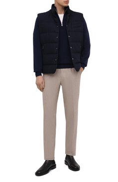 Мужской пуховый жилет RALPH LAUREN темно-синего цвета, арт. 790799086 | Фото 2 (Кросс-КТ: Куртка, Пуховик; Материал внешний: Шерсть, Лен; Региональные ограничения белый список (Axapta Mercury): RU; Материал подклада: Синтетический материал; Длина (верхняя одежда): Короткие; Материал утеплителя: Пух и перо; Стили: Кэжуэл)