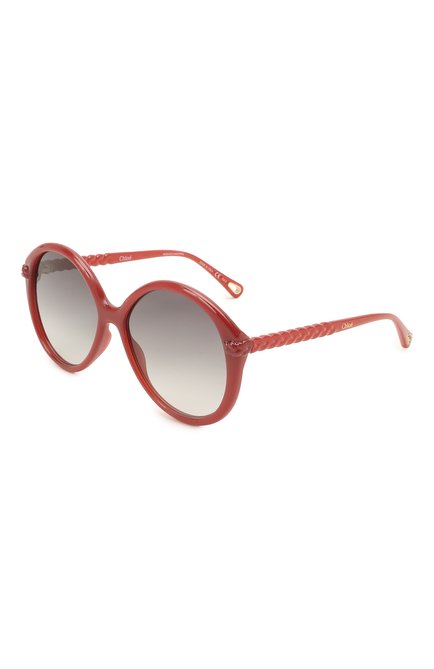 Женские солнцезащитные очки CHLOÉ бордового цвета по цене 47500 руб., арт. CH0002S | Фото 1