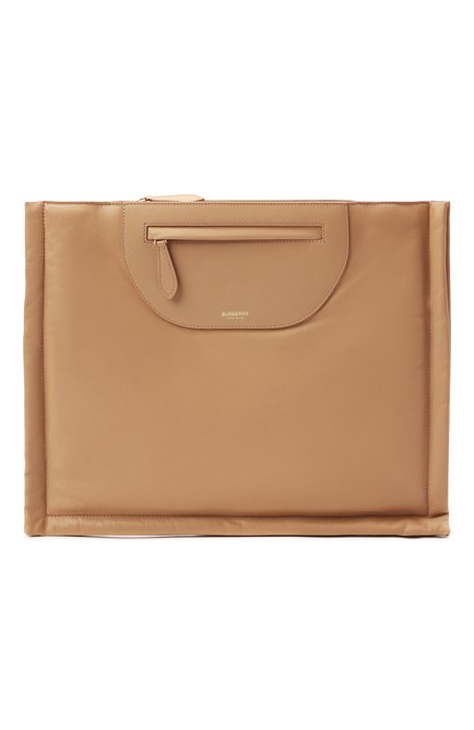 Женский клатч olympia BURBERRY бежевого цвета, арт. 8046535 | Фото 1 (Размер: large; Материал: Натуральная кожа)
