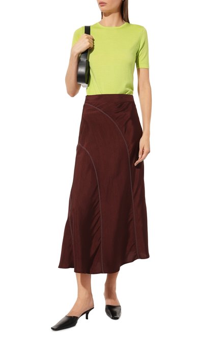 Женская вязаная футболка COLOMBO салатового цвета, арт. MA4486/F016G | Фото 2 (Материал внешний: Кашемир, Шерсть, Шелк; Женское Кросс-КТ: Футболка-одежда)