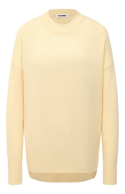 Женский кашемировый пуловер JIL SANDER кремвого цвета по цене 115500 руб., арт. JSPS754020-WSY10008 | Фото 1