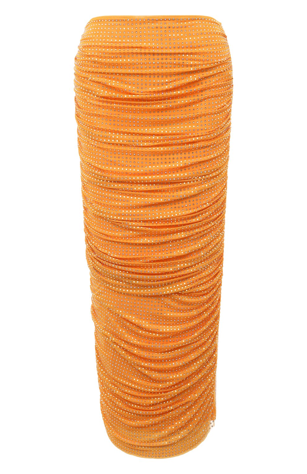 Женская юбка с отделкой стразами SELF-PORTRAIT оранжевого цвета, арт. PF23-174MSK-O | Фото 1 (Стили: Гламурный; Материал внешний: Синтетический материал; Женское Кросс-КТ: Юбка-одежда; Материал сплава: Проставлено; Длина Ж (юбки, платья, шорты): Миди; Материал подклада: Синтетический материал; Драг�оценные камни: Проставлено)