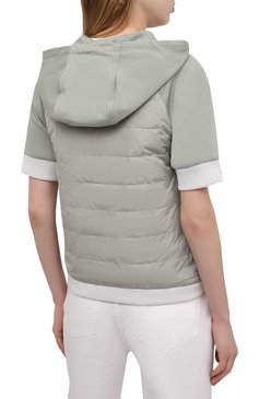 Женская куртка LORENA ANTONIAZZI светло-зеленого цвета, арт. P2142PI009/3187 | Фото 4 (Кросс-КТ: Куртка; Рукава: Короткие; Материал внешний: Синтетический материал; Региональные ограничения белый список (Axapta Mercury): RU; Материал подклада: Синтетический материал; Длина (верхняя одежда): Короткие; Стили: Кэжуэл)