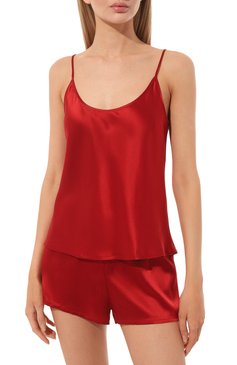 Женская шелковая пижама LA PERLA красного цвета, арт. 0045610 | Фото 3 (Материал внешний: Шелк; Материал сплава: Проставлено; Нос: Не проставлено)