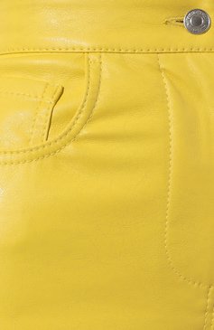 Женская юбка из экокожи MSGM желтого цвет а, арт. 3441MDD27 237126 | Фото 5 (Длина Ж (юбки, платья, шорты): Мини; Материал внешний: Синтетический материал; Стили: Гранж; Женское Кросс-КТ: Юбка-одежда; Материал сплава: Проставлено; Кросс-КТ: экокожа; Драгоценные камни: Проставлено)