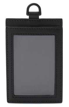 Мужской кожаный футляр для кредитных карт ALEXANDER MCQUEEN черного цвета, арт. 625527/1NT4B | Фото 4 (Материал: Натуральная кожа)